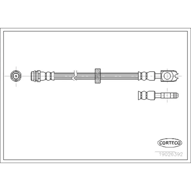 19026392 - : Corteco Brake Hydraulic Hose for Corteco Image
