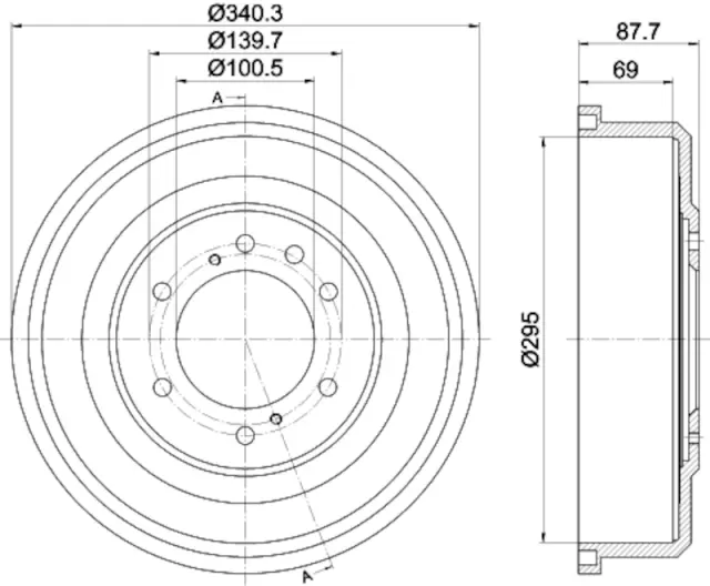 355302621 - : Brake Drum for Hella Pagid Image