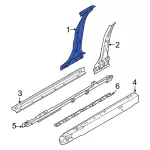 LJ8Z5824300A - Body: Outer Pillar for Ford: Mustang Mach-E Image
