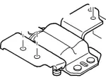 XR3Z6038BA - Engine: Motor Mount for Ford Image