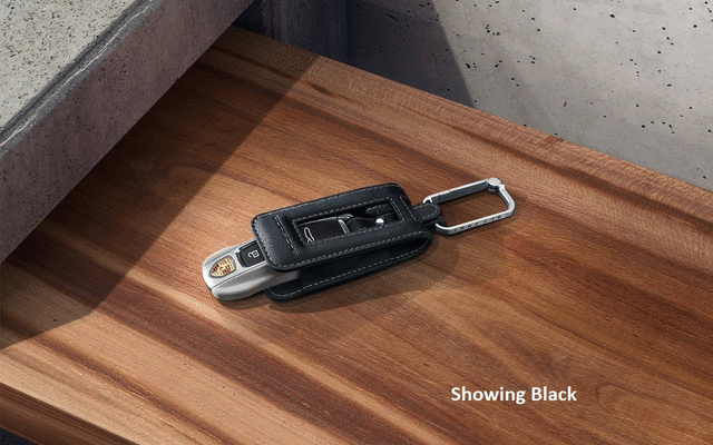 971044003OY2 - Interior: Leather Key Pouch - Basalt Black for Porsche: Panamera Image