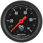 2604 - : GAUGE, OIL PRESS, 2 1/16", 100PSI, MECHANICAL, Z-SERIES for AutoMeter Image