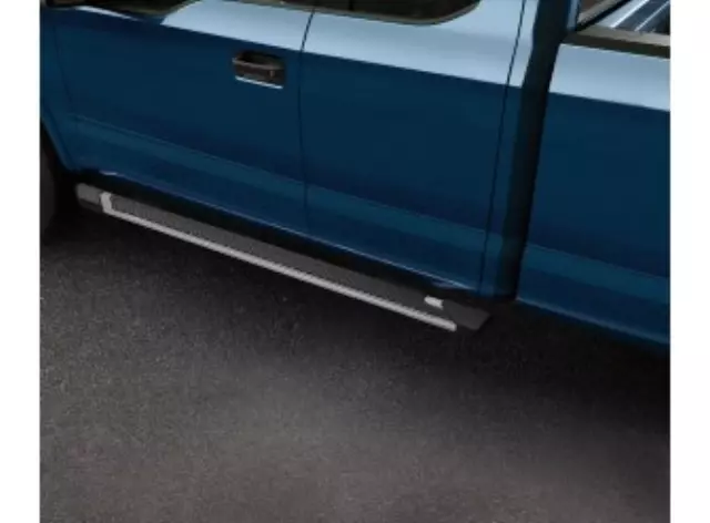 Step Bars, 5 Inch Angular, Chromed Aluminum - Ford (FL3Z-16450-GB)