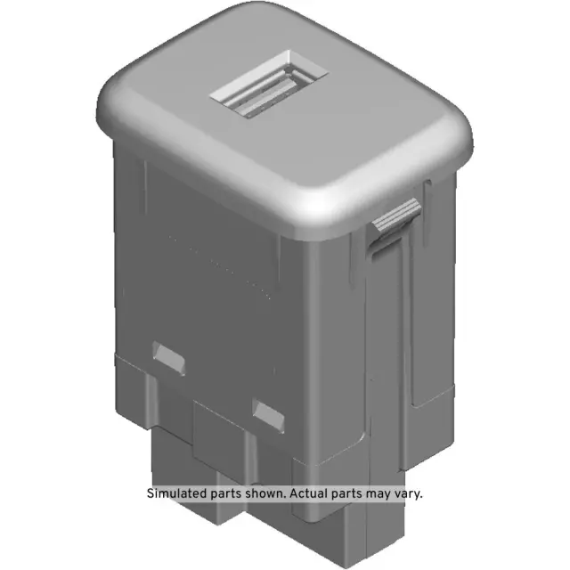 13536589 - : Jet Black USB Receptacle for Buick: Regal Sportback, Regal TourX | Chevrolet: Spark Image