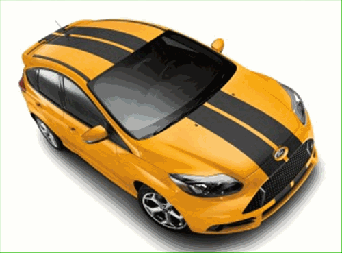 Over The Top Stripe - Seat - Red - Ford (F1EZ-5420000-AA)