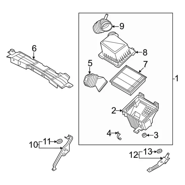 NZ6Z9600K - : Cleaner Assembly Air for Ford Image