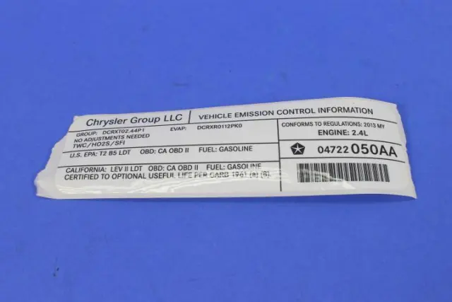 4722050AA - : Veci Label Label for Jeep: Compass, Patriot Image