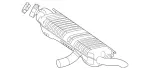 1674908303 - Exhaust: Rear Muffler for Mercedes-Benz Image