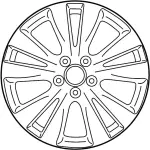 D0C001MM1A - : Wheel, Alloy for INFINITI: M37, M56 Image