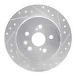 63176046R - : DFC Brake Rotor - Drilled and Slotted - Silver for DYNAMIC FRICTION Image