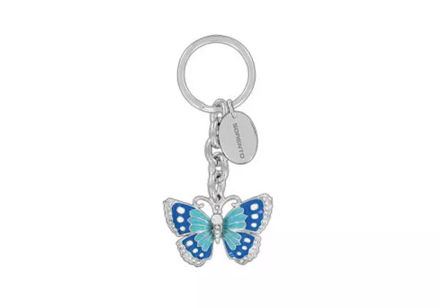 UK011AY731 - Keychain: Key Chain - Butterfly W/Sorento Tag for Kia: Amanti, Borrego, Forte Koup, K5, Niro, Niro EV, Optima, Rio, Rondo, Sedona, Seltos, Sorento, Soul, Spectra, Sportage Image