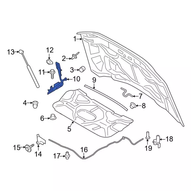 PC3Z16796A - Body: Hinge for Ford: F-250 Super Duty, F-350 Super Duty, F-450 Super Duty Image