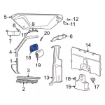 F37Z13776C - Body: Dome Lamp for Ford: Ranger Image