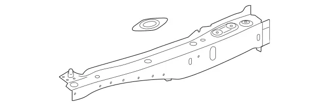 2136303102 - Front-End Assembly, Front Panel: Longitudinal Member for Mercedes-Benz: AMG GT 43, AMG GT 53, AMG GT 63, AMG GT 63 S, AMG GT 63 S E Performance, CLS450, CLS53 AMG, E300, E350, E400, E43 AMG, E450, E53 AMG, E63 AMG S Image image