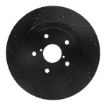 63313017L - : DFC Brake Rotor - Drilled and Slotted - Black for DYNAMIC FRICTION Image