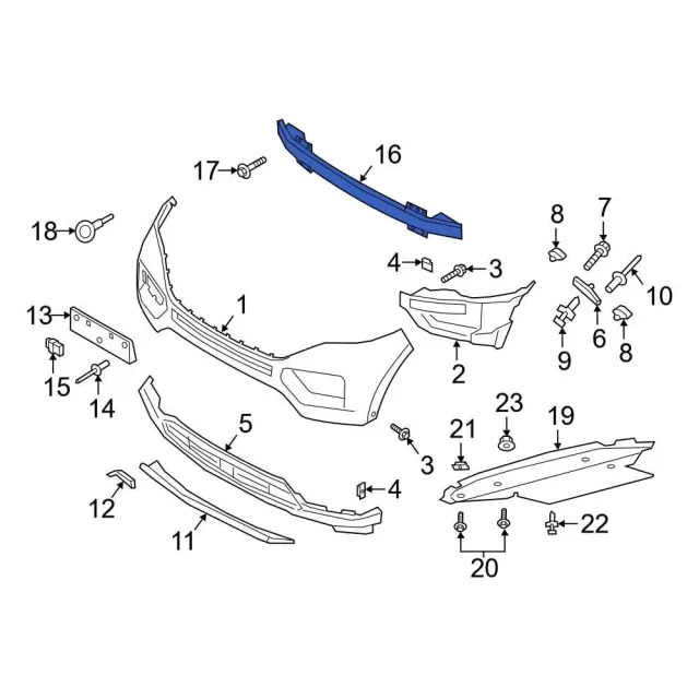 lb5z17810acptm - Ford Extension Bumper Bar Side | Levittown Ford Parts