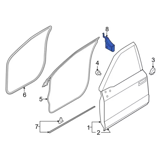 FL3Z16203A40B - Body: Pad for Ford: F-150, F-250 Super Duty, F-350 Super Duty, F-450 Super Duty Image