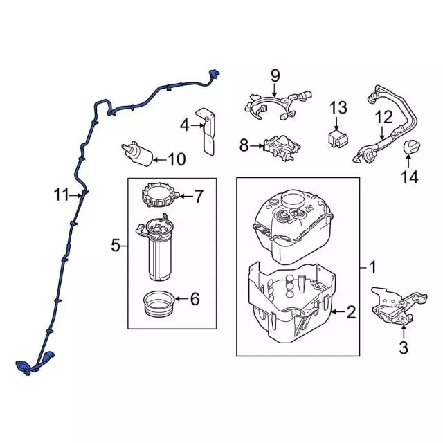 BC3Z5J249AC - : 2011-2016 Ford - Tube for Ford: F-250 Super Duty, F-350 Super Duty, F-450 Super Duty Image