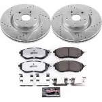 K460326 - : Z26 Street Performance Ceramic Brake Pad and Drilled &amp; Slotted Rotor Kit for PowerStop Image