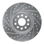 63174034L - : DFC Brake Rotor - Drilled and Slotted - Silver for DYNAMIC FRICTION Image
