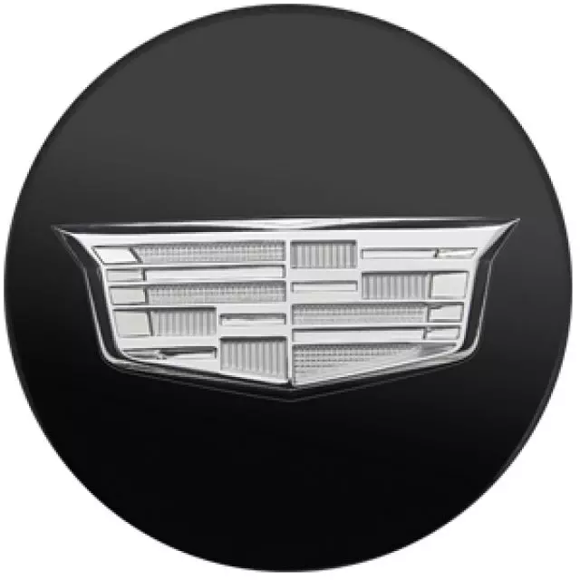 19333201 - : Wheel Center Caps, Black w\\/Chrome Crest for Cadillac: Escalade, Escalade ESV Image