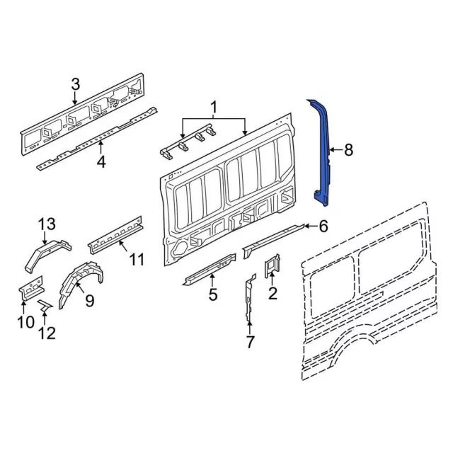 Panel Rear Corner Inner - Ford (SK4Z-6140455-B)