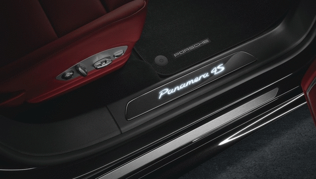 97004480241 - : Door Entry Guards In Carbon - Illuminated for Porsche Image