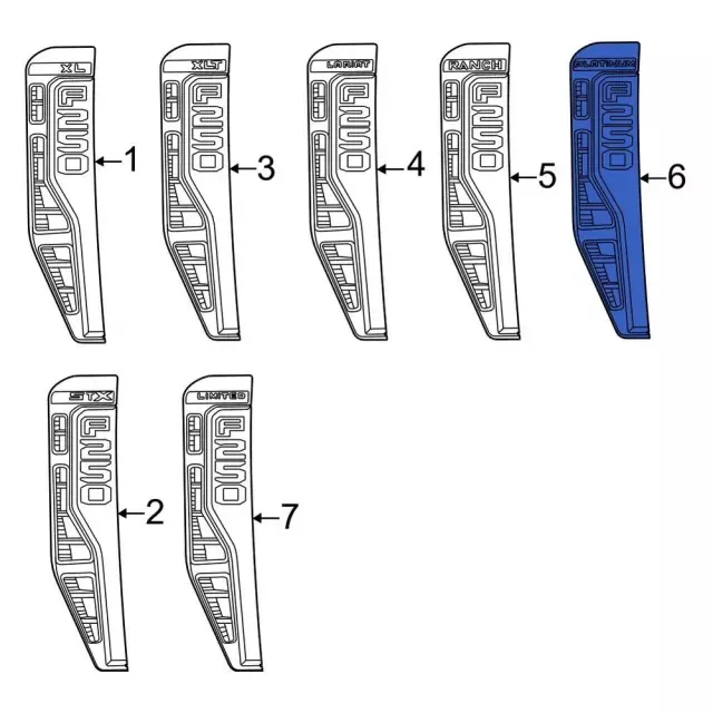 PC3Z16720AAA - Body: Nameplate for Ford: F-250 Super Duty Image
