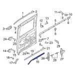KK3Z1525004L - Body: Center Track for Ford: E-Transit, Transit-150, Transit-250, Transit-350, Transit-350 HD Image