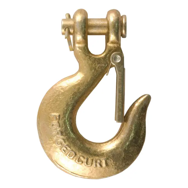 81550 - : 5/16" Safety Latch Clevis Hook (14,000 lbs, 3/8" Pin) for CURT Image