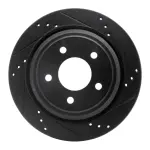 63354092R - : DFC Brake Rotor - Drilled and Slotted - Black for DYNAMIC FRICTION Image