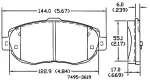 13050459 - Brake: Disc Brake Pad Set for Lexus: GS300, GS400, GS430, IS300, SC430 | Toyota: Supra Image