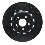 63310006L - : DFC Brake Rotor - Drilled and Slotted - Black for DYNAMIC FRICTION Image