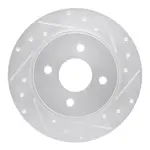 63154271R - : DFC Brake Rotor - Drilled and Slotted - Silver for DYNAMIC FRICTION Image