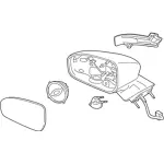 KS7Z17682ZA - Body: Mirror Assembly for Ford: Fusion, Police Responder Hybrid, SSV Plug-In Hybrid Image