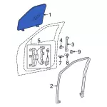 7L2Z7825713B - Body: Door Glass for Ford: Explorer, Explorer Sport Trac | Lincoln: Aviator | Mercury: Mountaineer Image