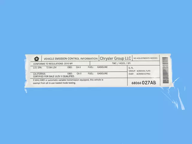 68066027AB - Labels: Veci Label Label for Chrysler: 300 | Dodge: Challenger, Charger Image