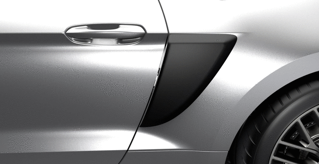 2019 2020 Ford Mustang - Scoops - Side - Oxford White - Ford (VJR3Z-63279D36-CJ)