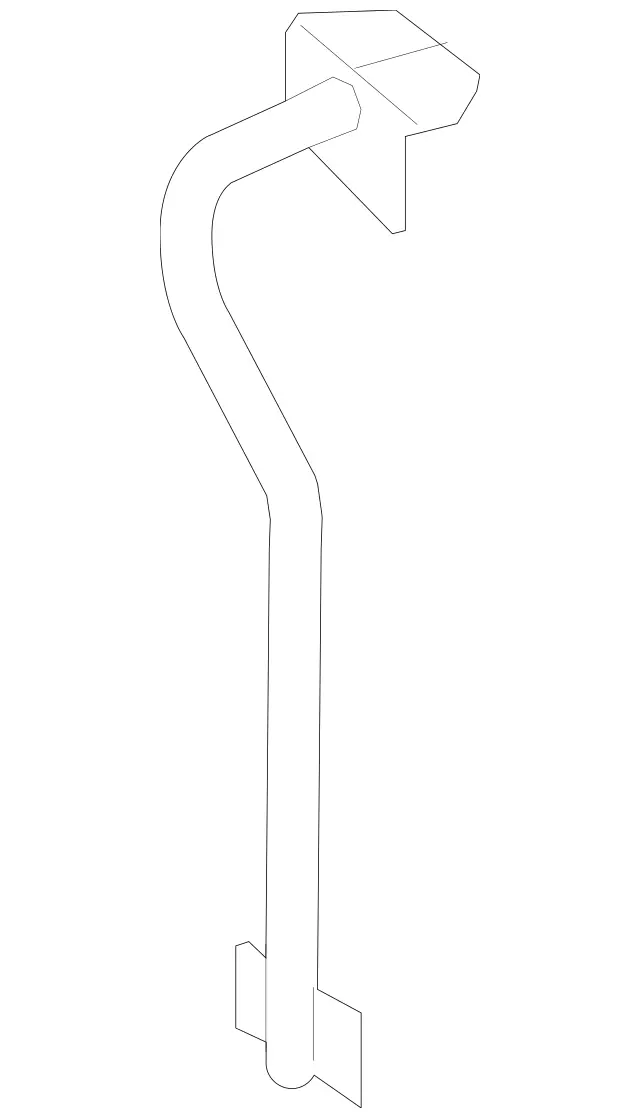 253880006464 - Front-End Assembly, Front Panel: Retaining Hook for Mercedes-Benz: GLC300, GLC43 AMG, GLC63 AMG, GLC63 AMG S Image