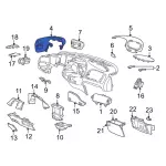 F75Z78044D70AAF - Body: Cluster Trim for Ford Image