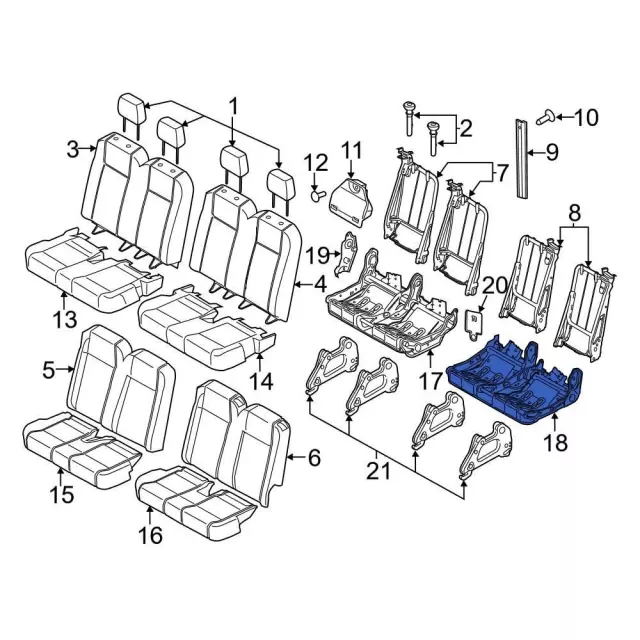 Seat Frame - Ford (CK4Z-9963161-W)