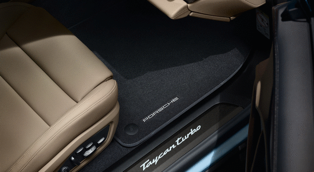 9J1864435OS1 - Interior: Floor Mats With Nubuk Surround for Porsche: Taycan Image