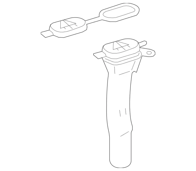 2318600164 - Windshield Washer, Emergency Equipmt: Filler Neck for Mercedes-Benz: SL400, SL450, SL550, SL63 AMG, SL65 AMG Image image