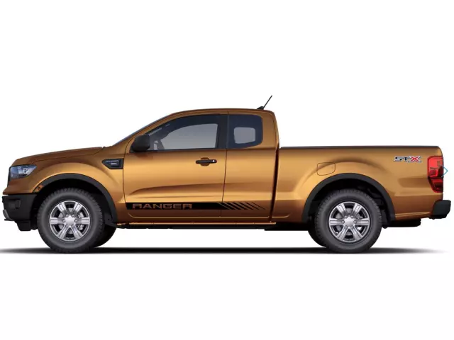VKB3Z6320000B - : Graphics Kit - Speed Stripe Kit - Matte Black - For Super Cab for Ford: Ranger Image