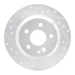 63163161L - : DFC Brake Rotor - Drilled and Slotted - Silver for DYNAMIC FRICTION Image