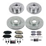 K6325 - : Z23 Daily Driver Carbon-Fiber Ceramic Brake Pad and Drilled &amp; Slotted Rotor Kit for PowerStop Image