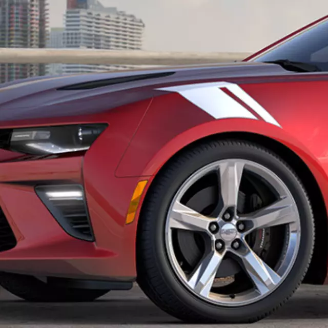 23287483 - Body: Fender Hash Mark Decal Package - Pearl White for Chevrolet: Camaro Image