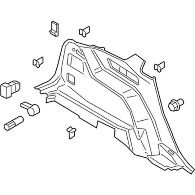 FT4Z5831013AH - Body: Quarter Trim Panel for Ford: Edge Image