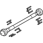 FL3Z4A376B - Front Drive Axle: Drive Shaft for Ford: F-150 Image