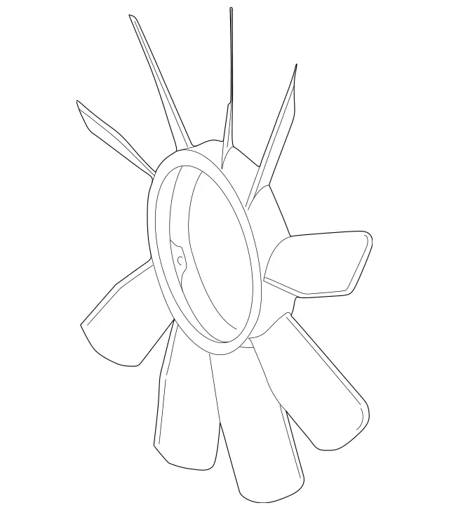 6022000423 - Cooling System: Fan Blade for Mercedes-Benz Image